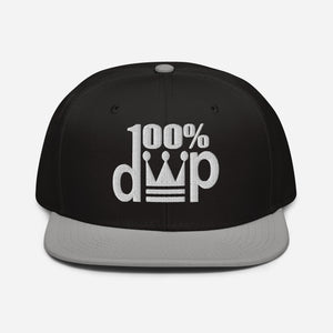100% D.P Logo 2 Flat Embroidery Snapback Hat