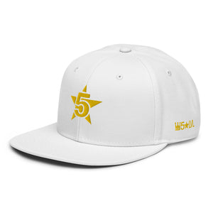 100% D.P 5 Star Level Flat #3 Embroidery Snapback Hat