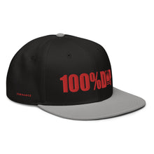 100% D.P Bold Logo (words left & right) #3 Flat Embroidery Snapback Hat