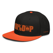 100% D.P Bold Logo (words left & right ) #1 Flat Embroidery Snapback Hat