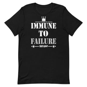 100% D.P Top Rank (words) IMMUNE TO FAILURE Short-Sleeve Unisex T-Shirt