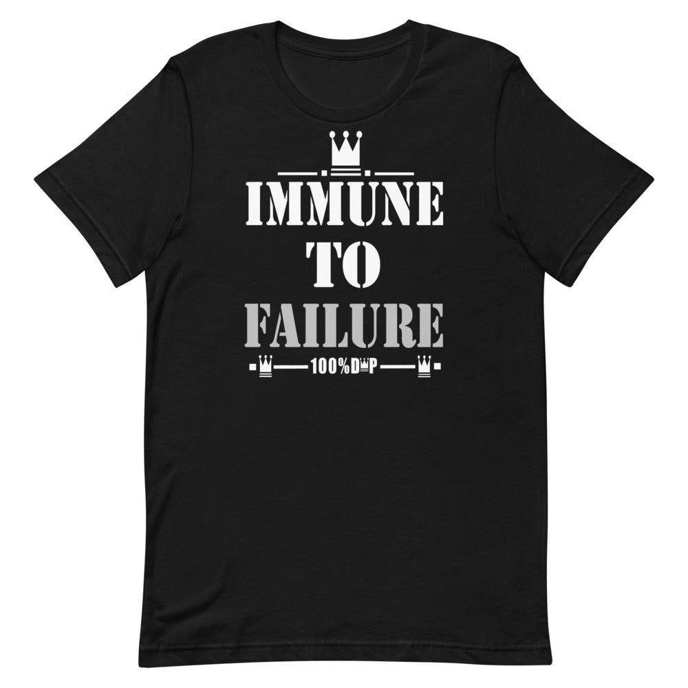 100% D.P Top Rank (words) IMMUNE TO FAILURE Short-Sleeve Unisex T-Shirt