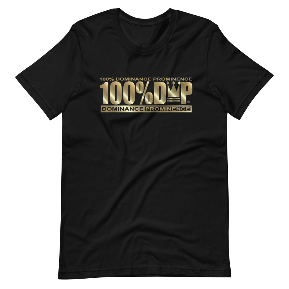 100% D.P Logo Tag GOLD (Front & Rear print) Short-Sleeve Unisex T-Shirt