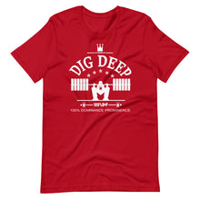 100% D.P DIG DEEP Lift Heavy Squat Man Logo Team color 5 Short-Sleeve Unisex T-Shirt